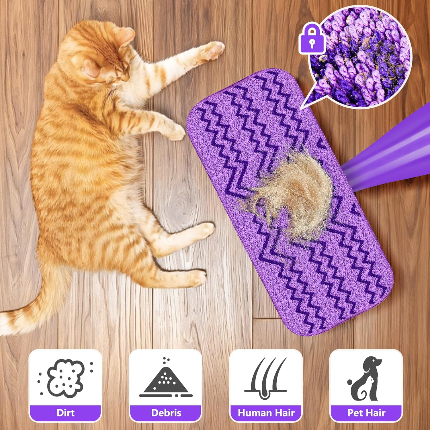 6-Pack Reusable Mop Pads for Swiffer Wet Jet Mops
