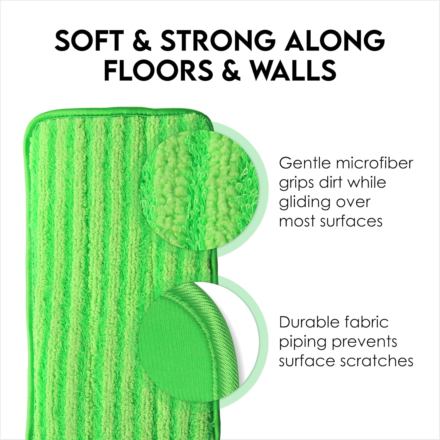 Turbo Microfiber Reusable Floor Mop Pads - Swiffer Wet Jet Compatible Refills
