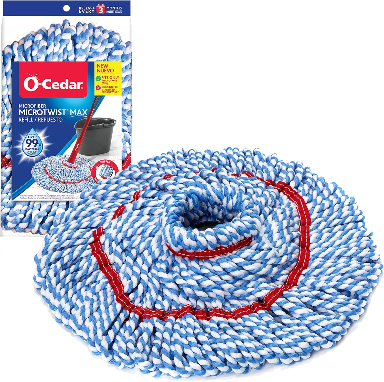 O-Cedar MicroTwist MAX Mop Head Refill Soft Durable and Easy to Use