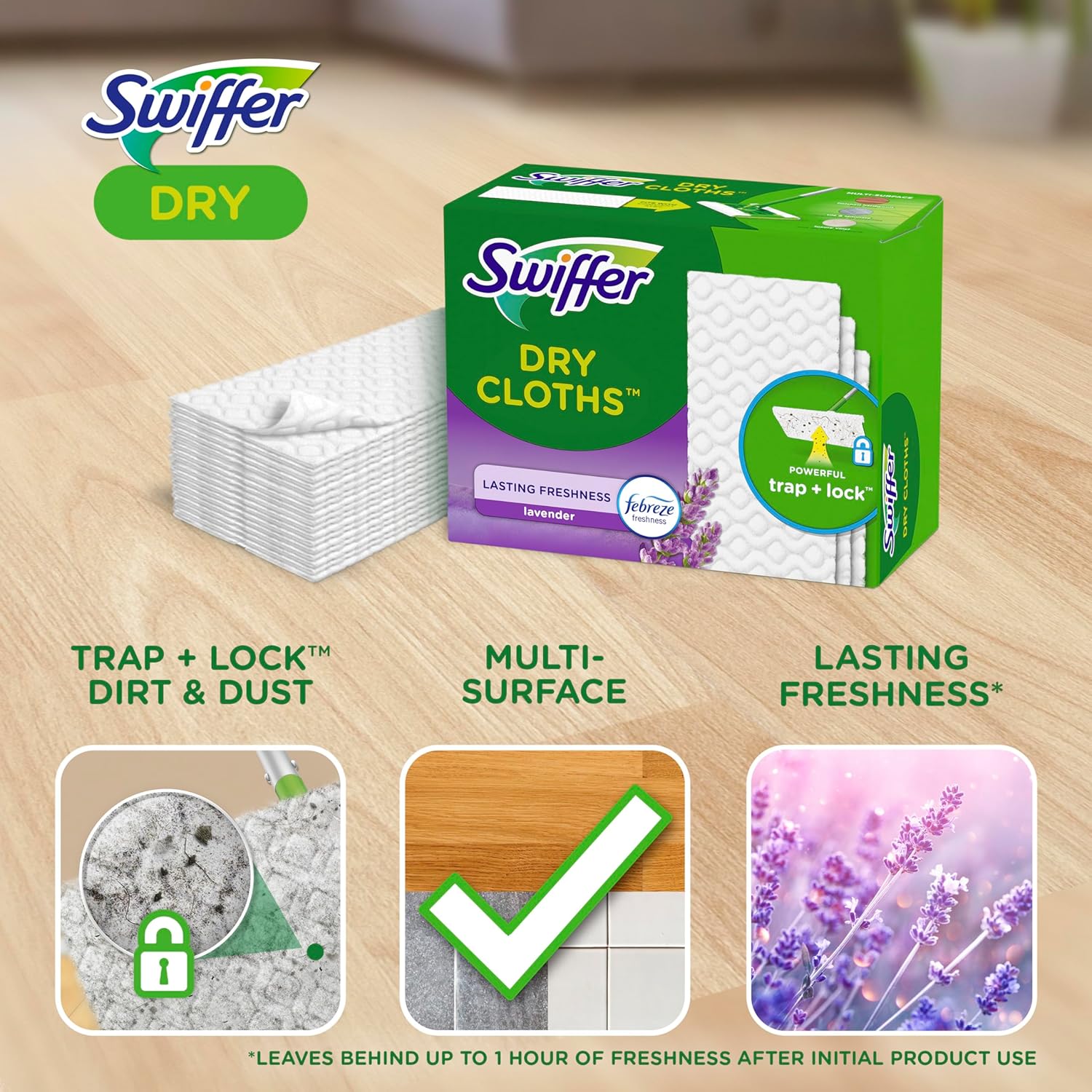 Swiffer Sweep Mop Dry Pads Floor Cleaner 52ct