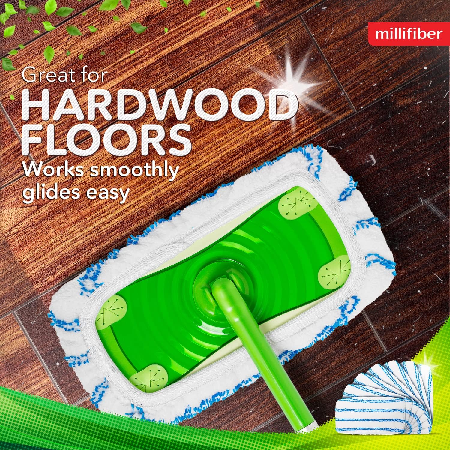 Millifiber Microfiber Mop Pads 2-Pack Swiffer Compatible