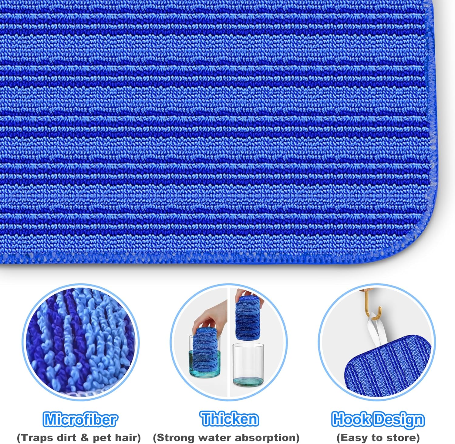 4 Pack Reusable Mop Pads for Swiffer PowerMop