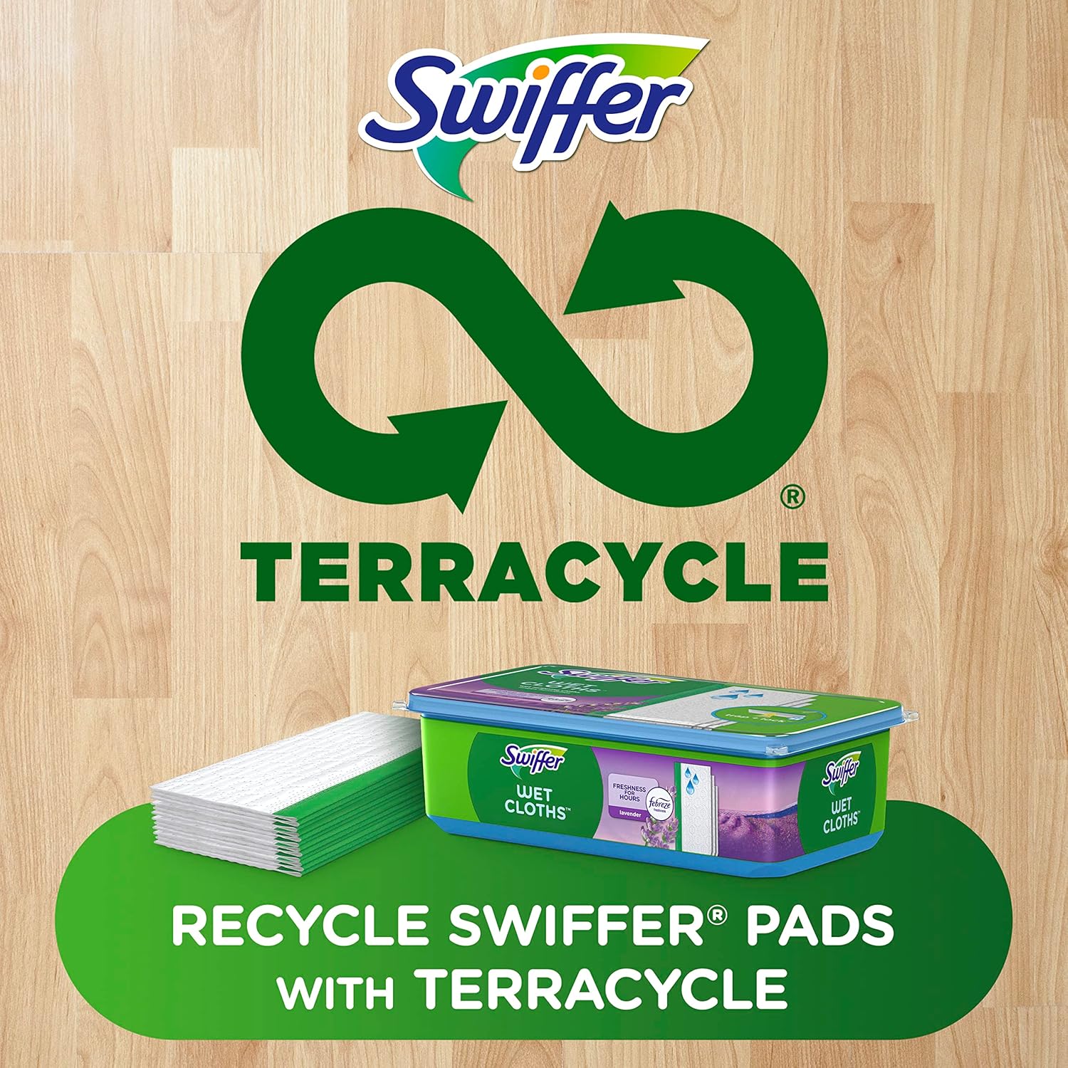 Swiffer Sweeper Wet Mopping Cloths with Febreze Freshness Lavender Vanilla 24-Pack