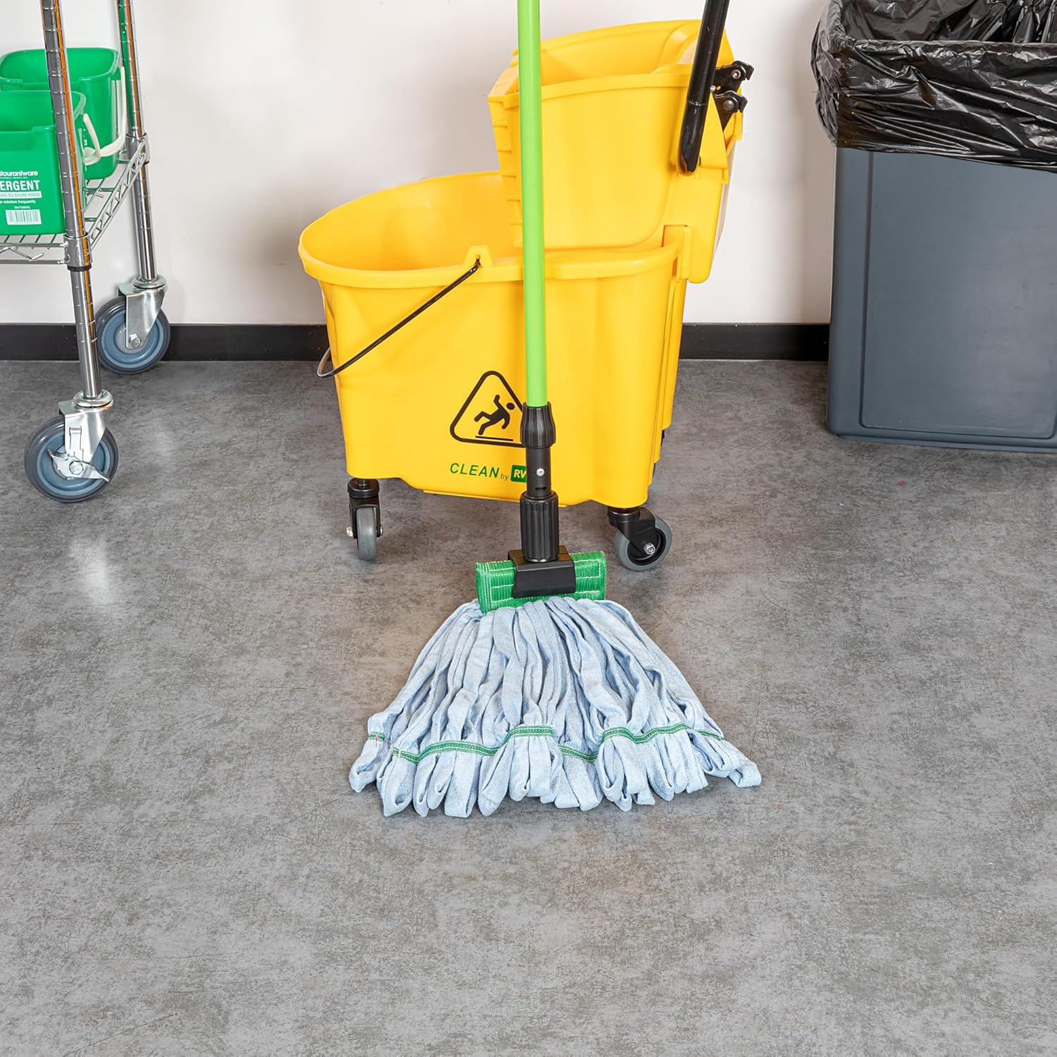 Ergonomic 60-Inch Wet Mop Handle for Professional Use