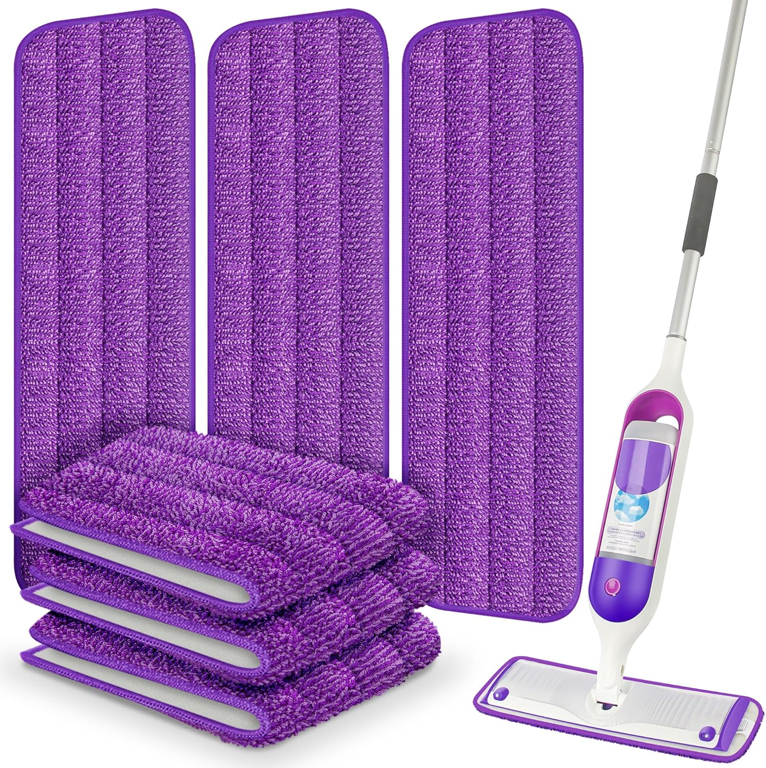 ILAVCOOL 6-Pack Reusable Mop Pads for Swiffer PowerMop Wood Floors