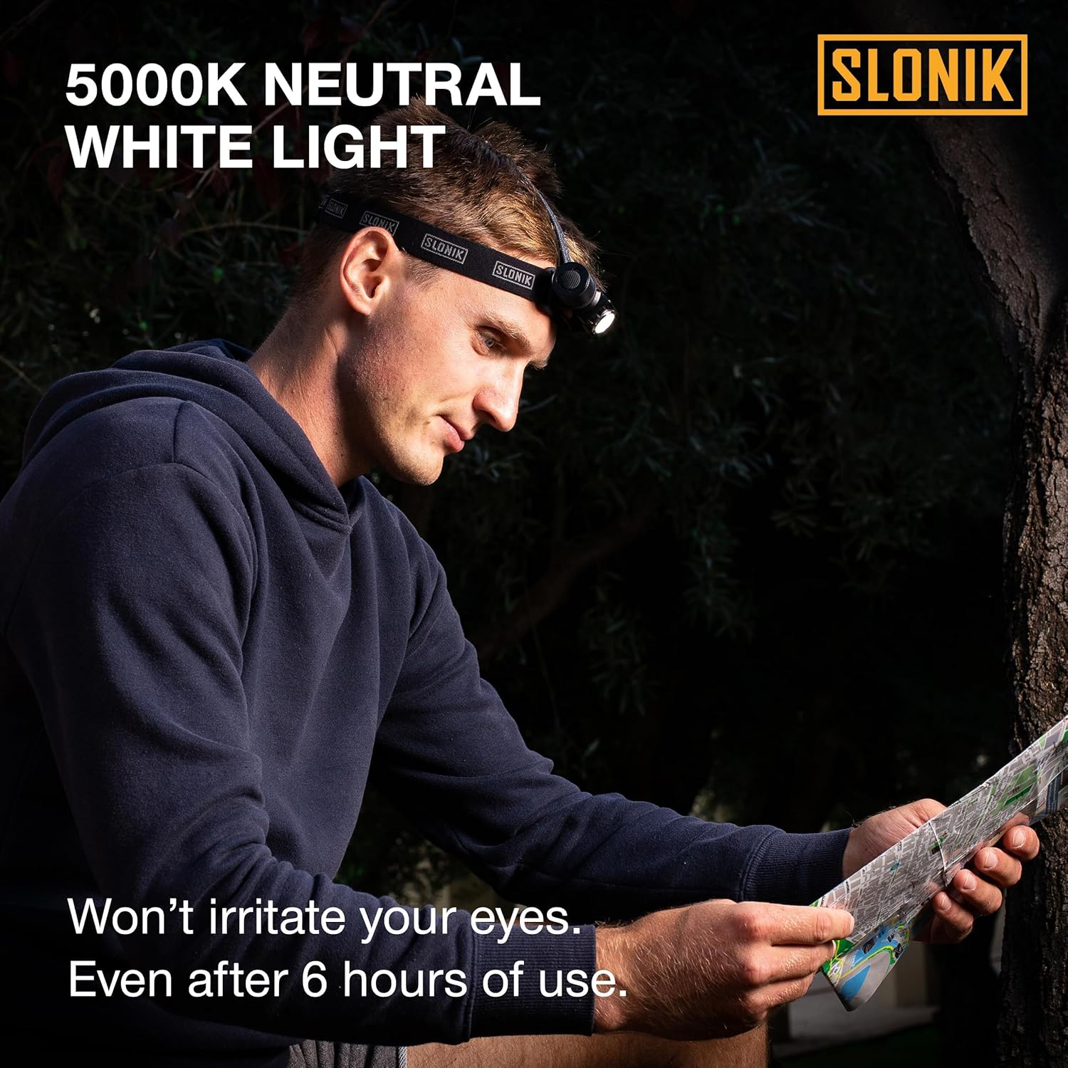 SLONIK Rechargeable Headlamp 1000 Lumens Waterproof 60ft Beam