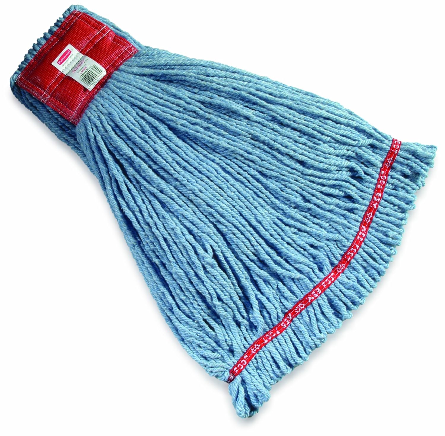 Perfect Heavy Duty Wet Mop Head Blue Red Loop-Free Looped Ends