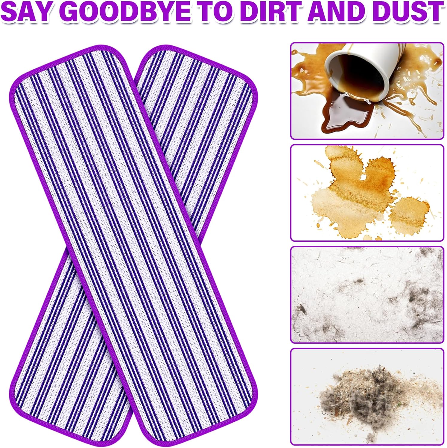 Fast machine washable microfiber mop pads for Swiffer PowerMop